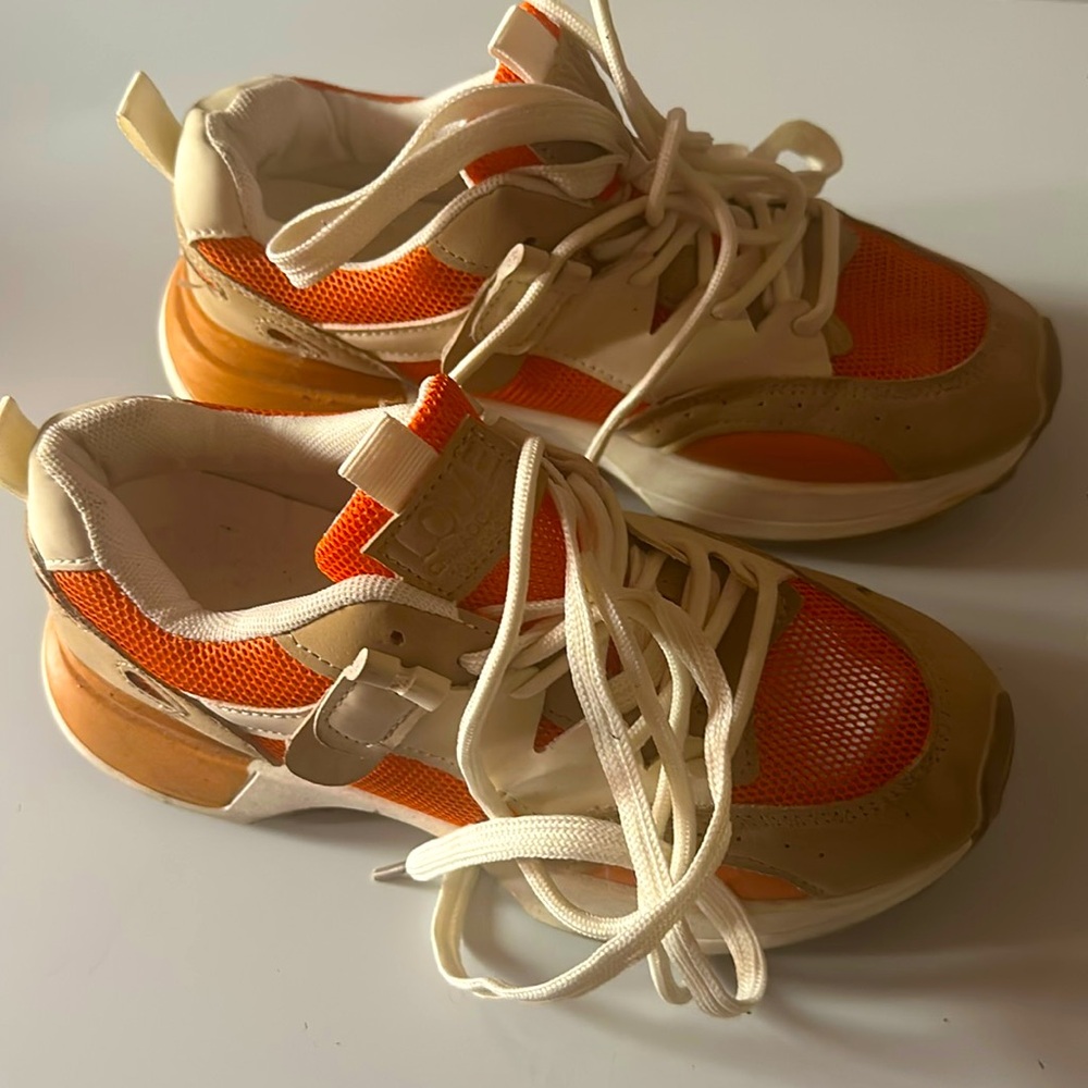 Orange shoes